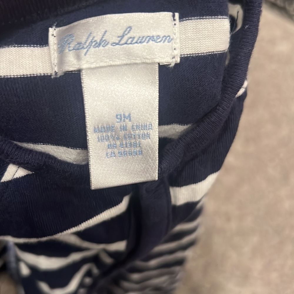 Ralph Lauren Blue and White Onesies BUNDLE!! Size 9M - Picture 8 of 8